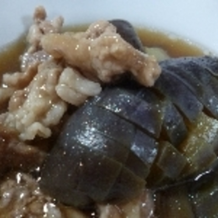 なすと豚肉の煮物